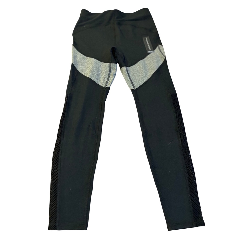 Tahari‎ Sport Women Black Grey Mesh Panel Athletic Leggings Pants Size M  NWT